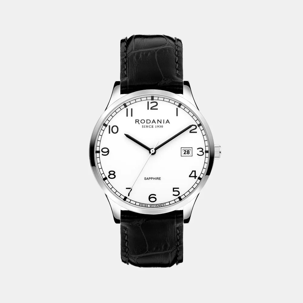 RODANIA Montre RODANIA Homme NYON CLASSIC en Cuir Noir R22055