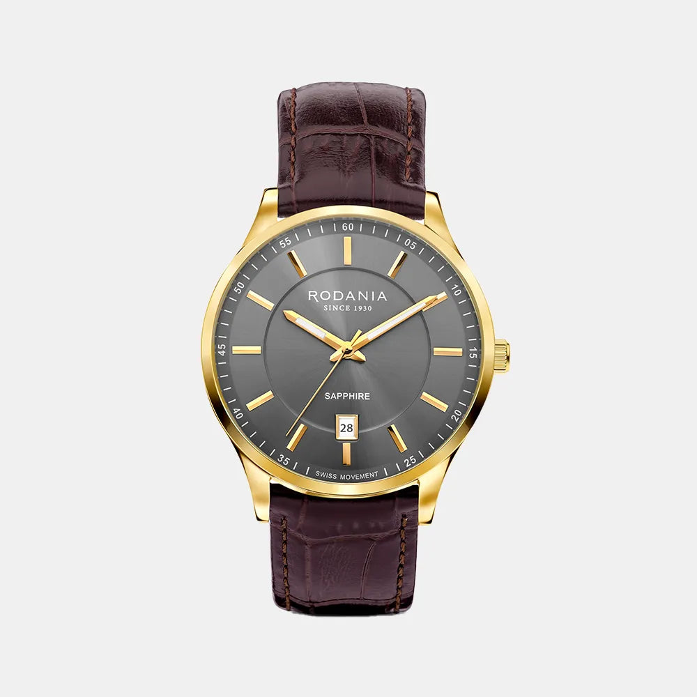 RODANIA Montre RODANIA Homme NYON URBAN en Cuir Marron R22084