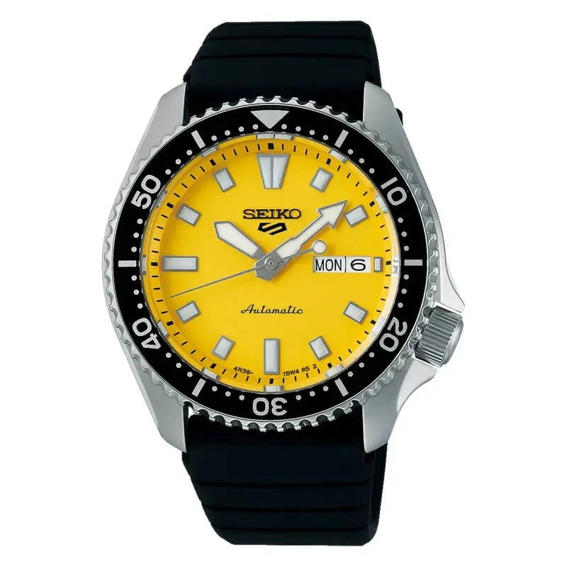 SEIKO 5 Montre SEIKO 5 Homme Sports en Silicone Noir SRPL87K1