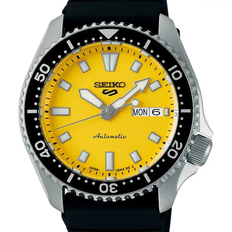 SEIKO 5 Montre SEIKO 5 Homme Sports en Silicone Noir SRPL87K1