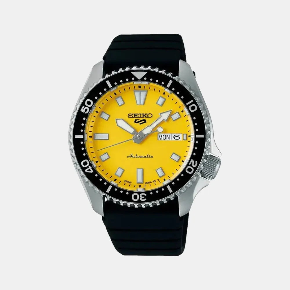 SEIKO 5 Montre SEIKO 5 Homme Sports en Silicone Noir SRPL87K1