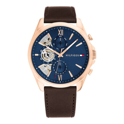 TOMMY HILFIGER Montre TOMMY HILFIGER Homme Baker en Cuir Multifonction 1710645