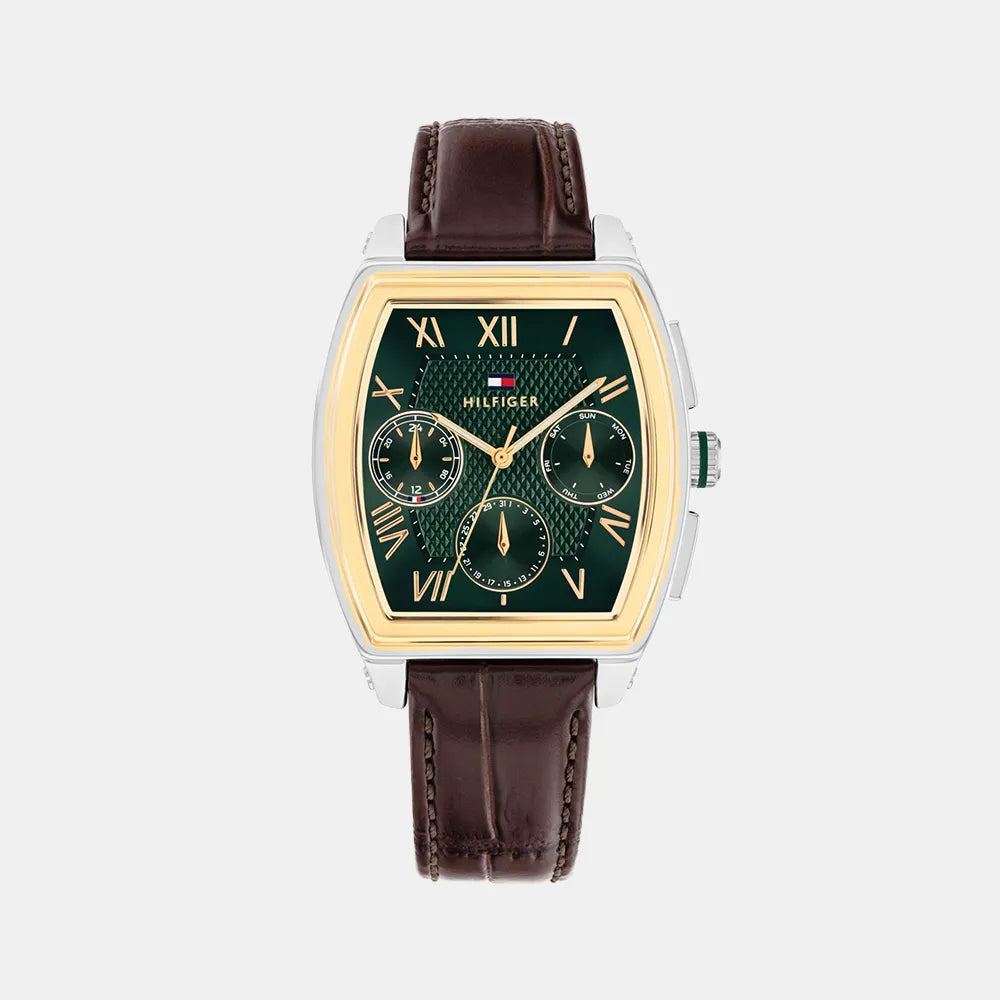 TOMMY HILFIGER Montre TOMMY HILFIGER Homme en Cuir Marron 1710762