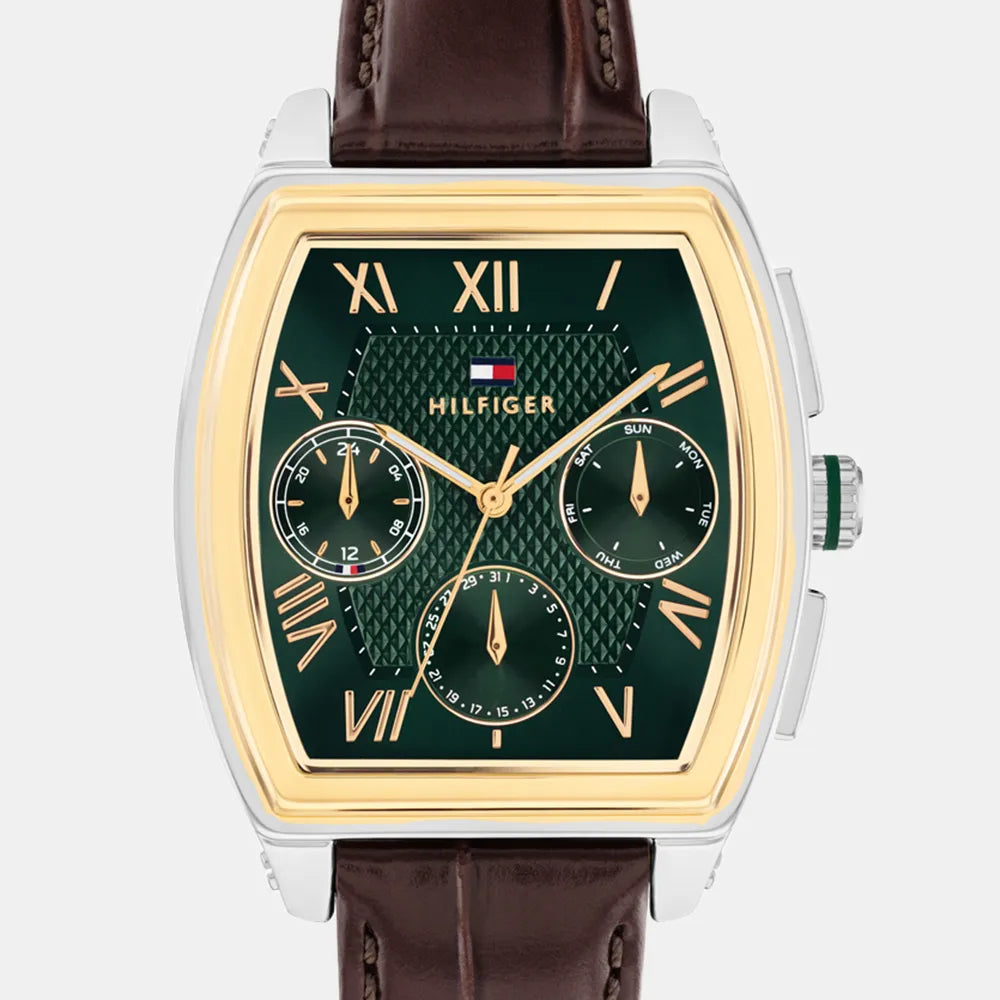 TOMMY HILFIGER Montre TOMMY HILFIGER Homme en Cuir Marron 1710762