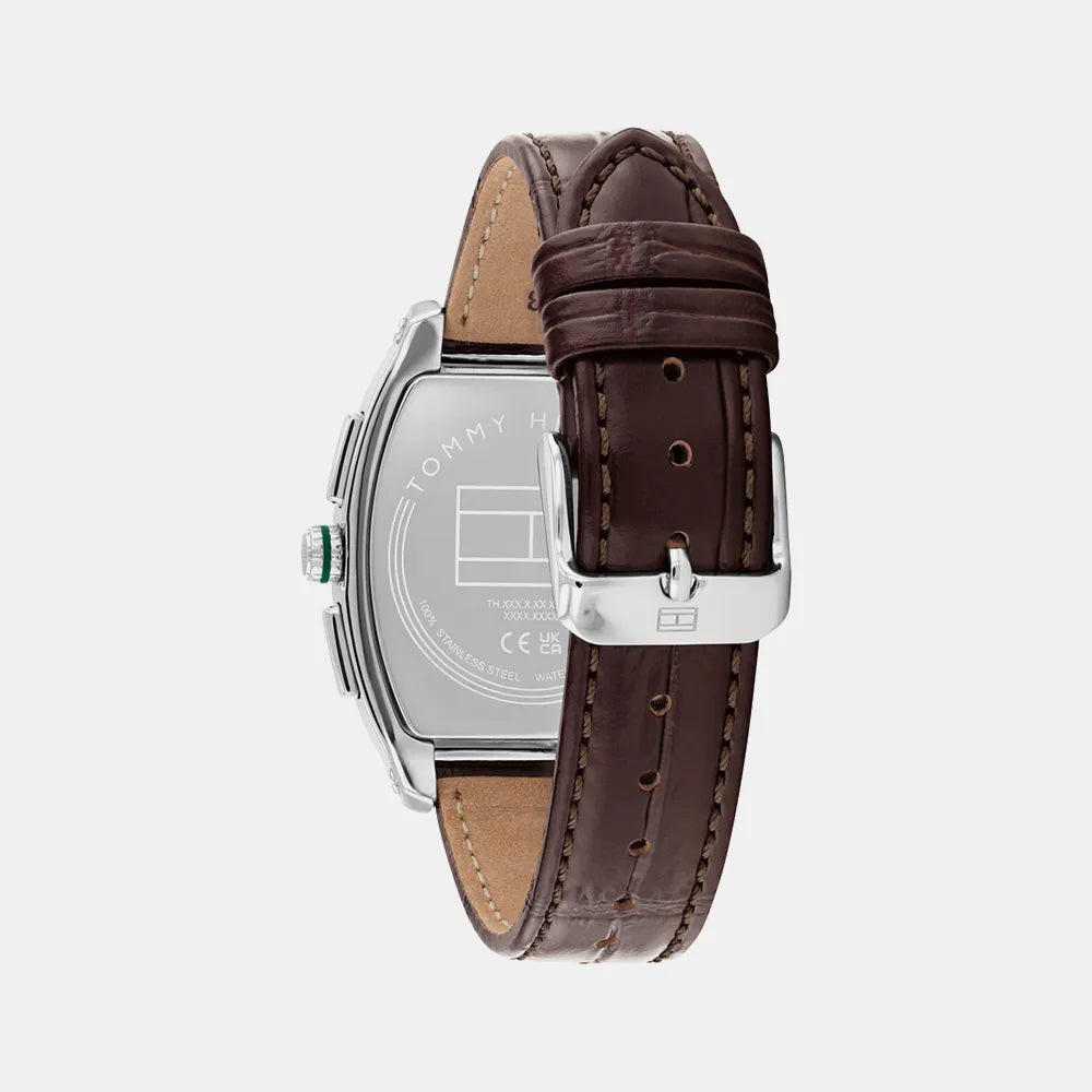 TOMMY HILFIGER Montre TOMMY HILFIGER Homme en Cuir Marron 1710762