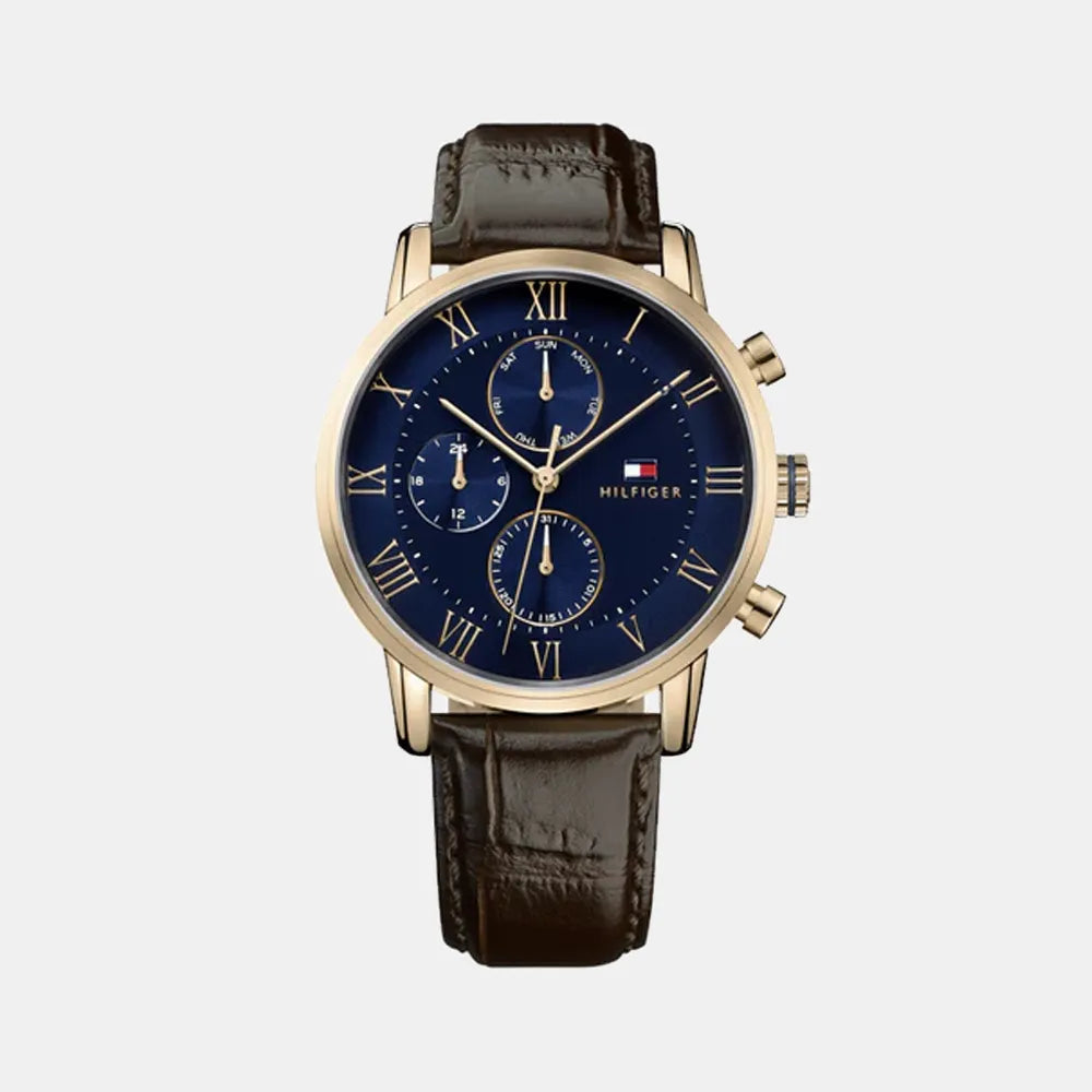 TOMMY HILFIGER Montre TOMMY HILFIGER Homme Kane en Cuir Brun 1791399