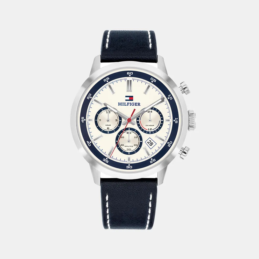 TOMMY HILFIGER Montre TOMMY HILFIGER Homme KENT en Cuir Bleu 1710751