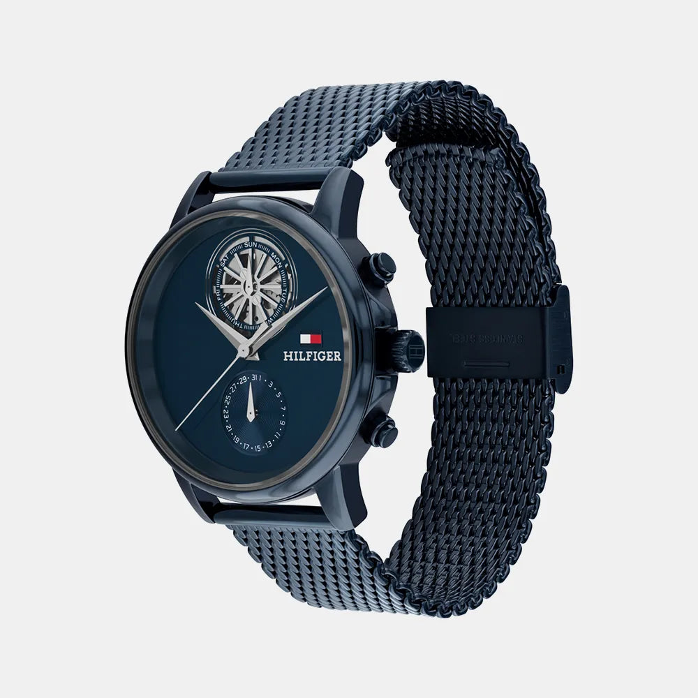 TOMMY HILFIGER Montre TOMMY HILFIGER Homme Stewart en Acier Bleu 1710750