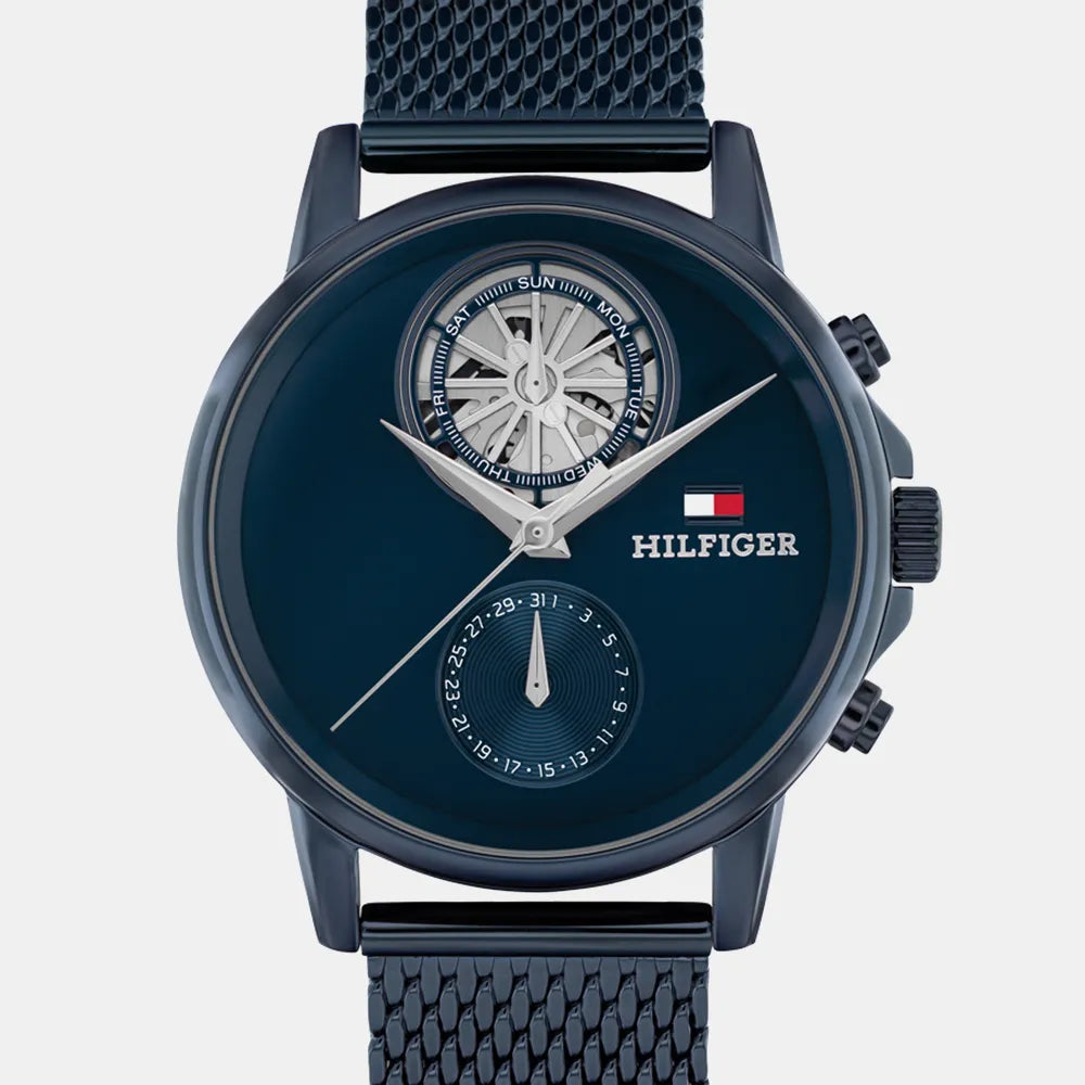 TOMMY HILFIGER Montre TOMMY HILFIGER Homme Stewart en Acier Bleu 1710750