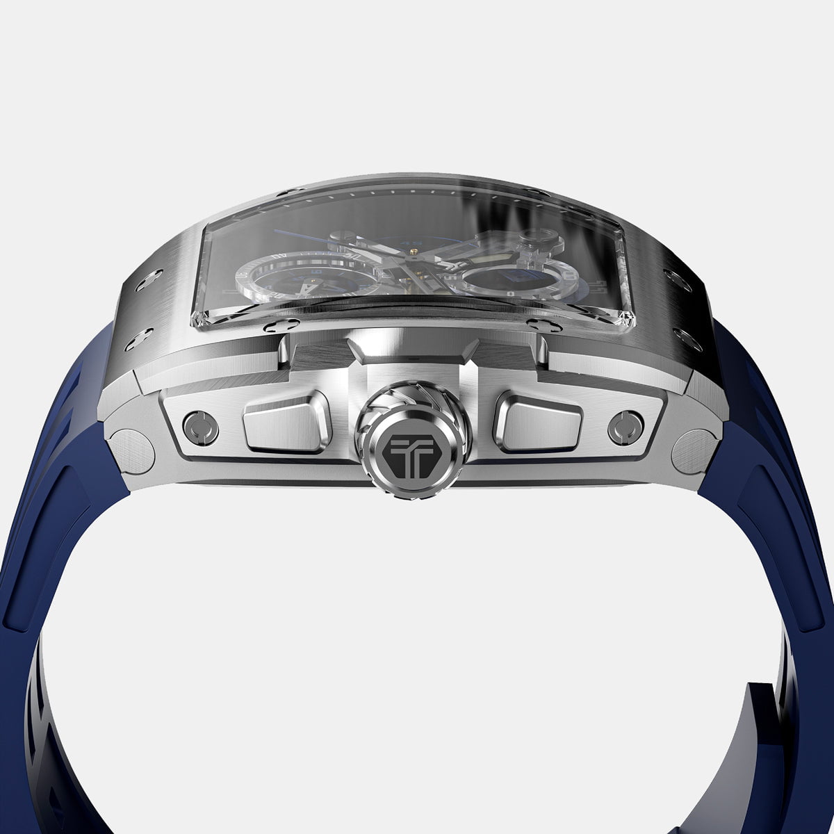 TSAR BOMBA Montre TSAR BOMBA Homme Elemental en Silicone Bleu TB8211Q03