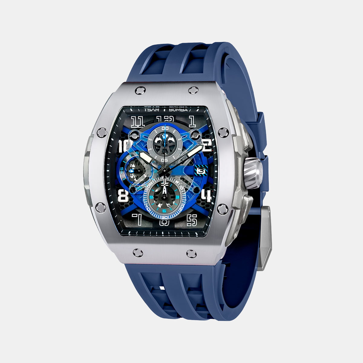 TSAR BOMBA Montre TSAR BOMBA Homme Elemental en Silicone Bleu TB8211Q03