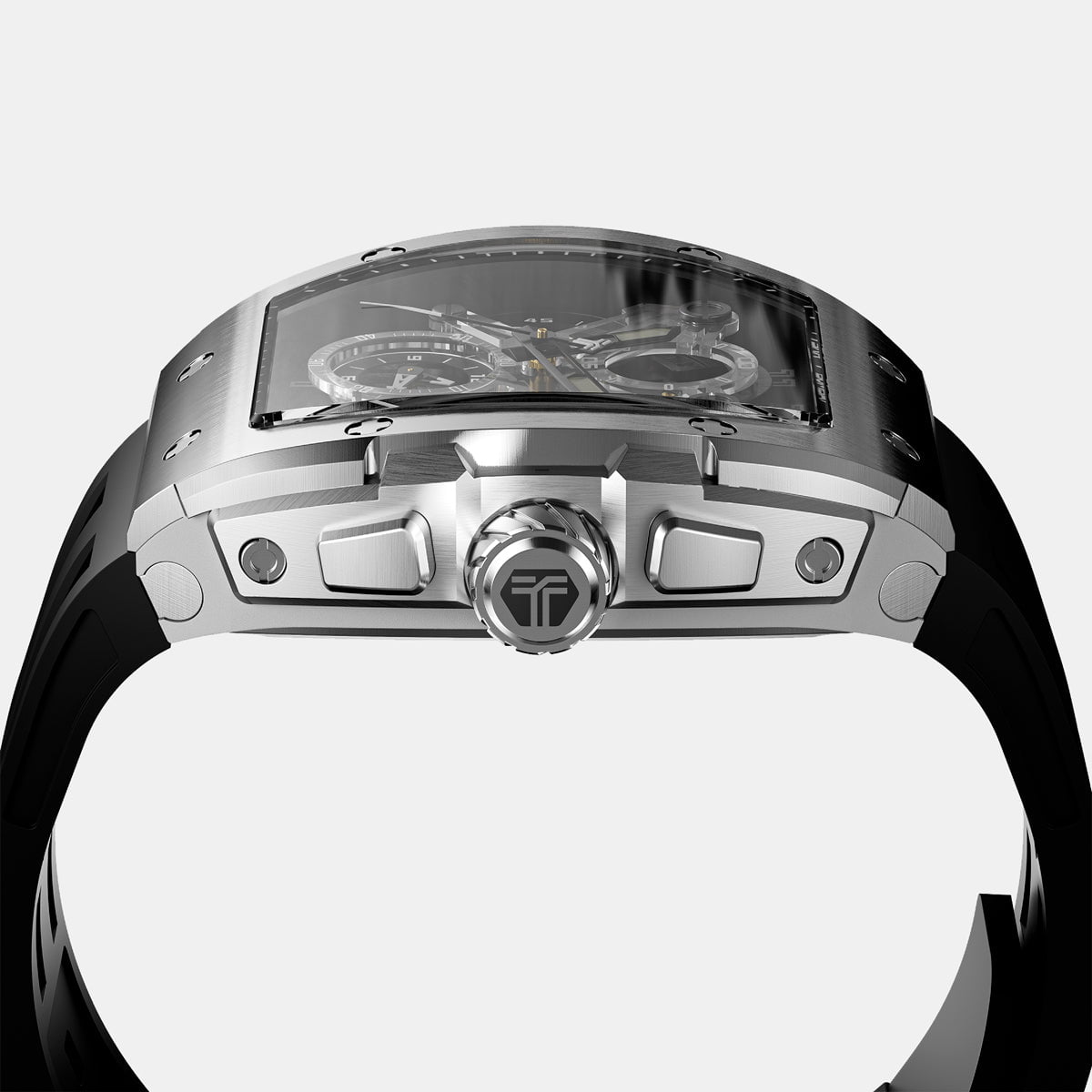 TSAR BOMBA Montre TSAR BOMBA Homme Elemental en Silicone Noir TB8211Q01