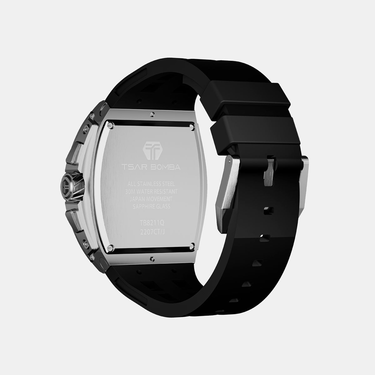 TSAR BOMBA Montre TSAR BOMBA Homme Elemental en Silicone Noir TB8211Q01