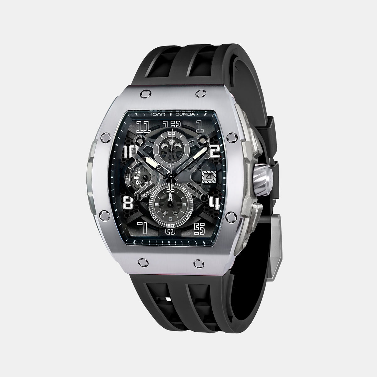 TSAR BOMBA Montre TSAR BOMBA Homme Elemental en Silicone Noir TB8211Q01