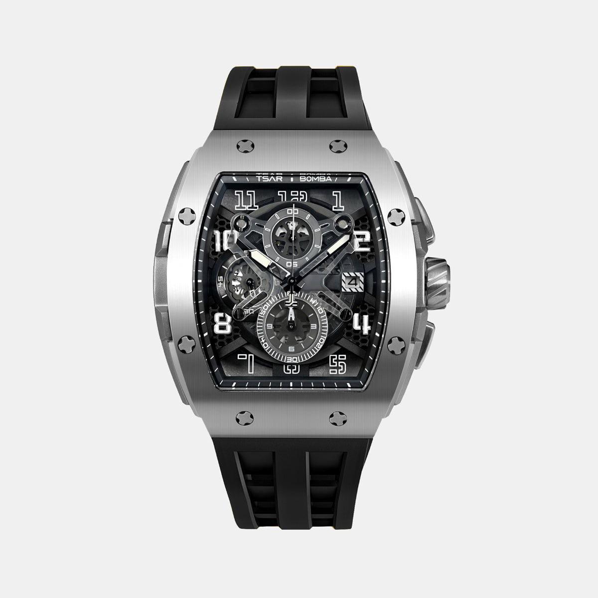TSAR BOMBA Montre TSAR BOMBA Homme Elemental en Silicone Noir TB8211Q01