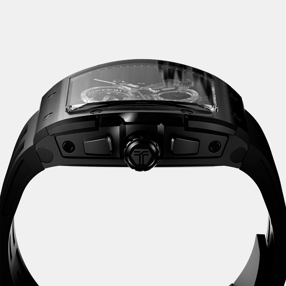 TSAR BOMBA Montre TSAR BOMBA Homme  Elemental en Silicone Noir TB8211Q04