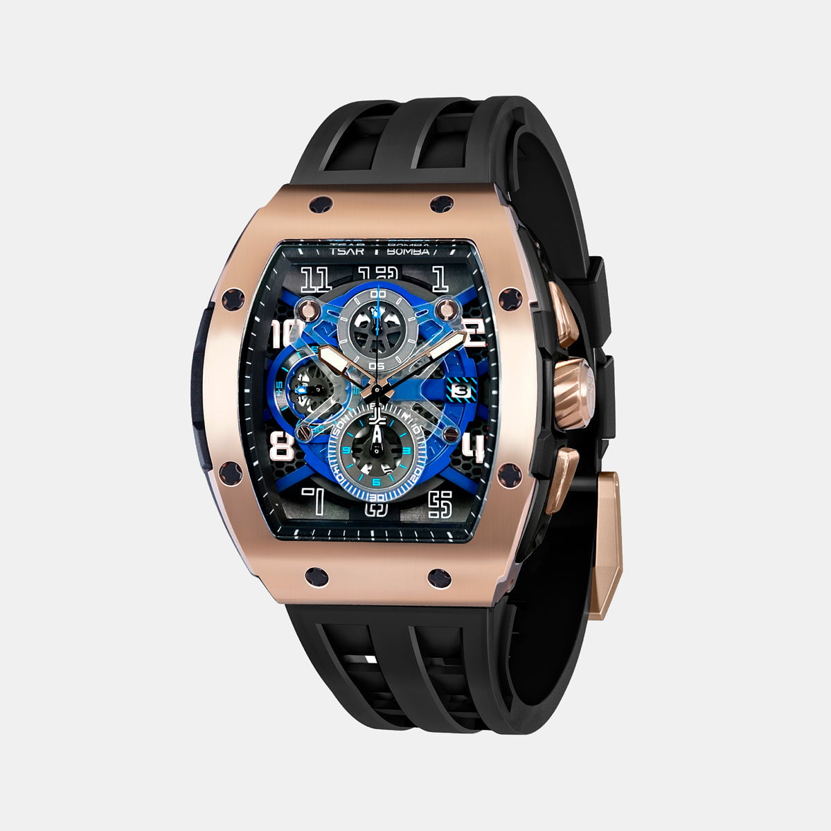 TSAR BOMBA Montre TSAR BOMBA Homme Elemental en Silicone Noir TB8211Q05