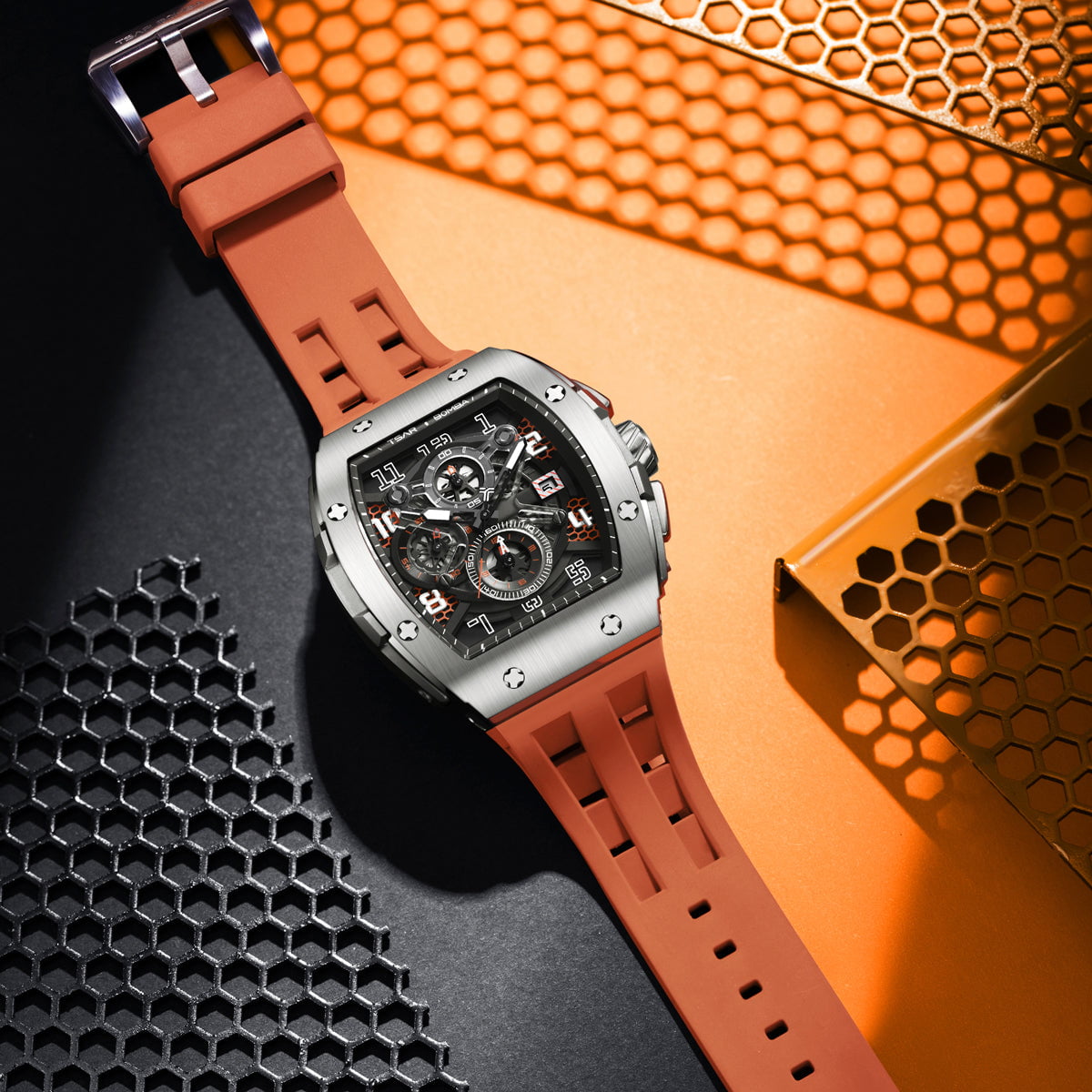 TSAR BOMBA Montre TSAR BOMBA Homme Elemental en Silicone TB8211Q02