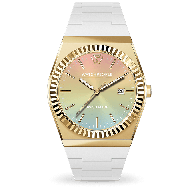 WATCH PEOPLE Montre WATCH PEOPLE Femme WP1 en Silicone Blanc 700370