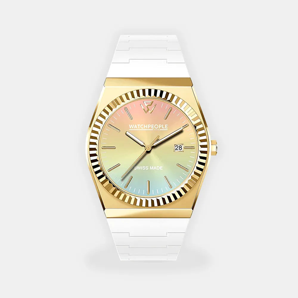 WATCH PEOPLE Montre WATCH PEOPLE Femme WP1 en Silicone Blanc 700370