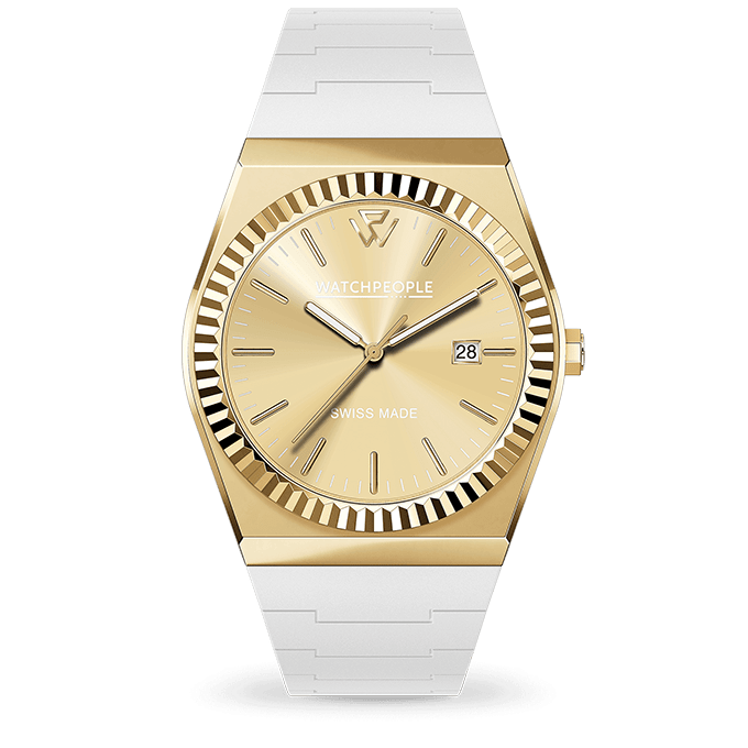 WATCH PEOPLE Montre WATCH PEOPLE Femme WP1 en Silicone Blanc 700371