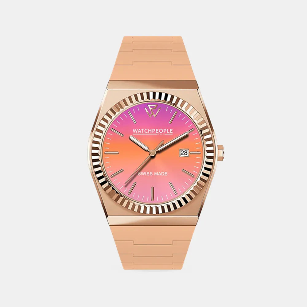 WATCH PEOPLE Montre WATCH PEOPLE Femme WP1 en Silicone Orange 700369