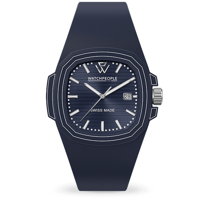 WATCH PEOPLE Montre WATCH PEOPLE Homme WP4 en Silicone Bleu Foncé 700348