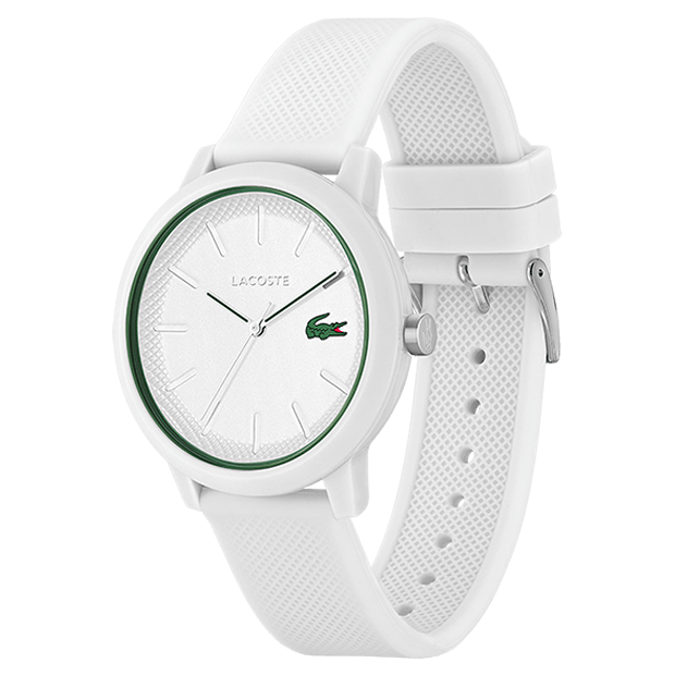 White lacoste watch men's discount