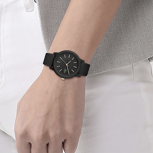 LACOSTE Montre LACOSTE 12.12 Femme en Silicone Noir 2001212