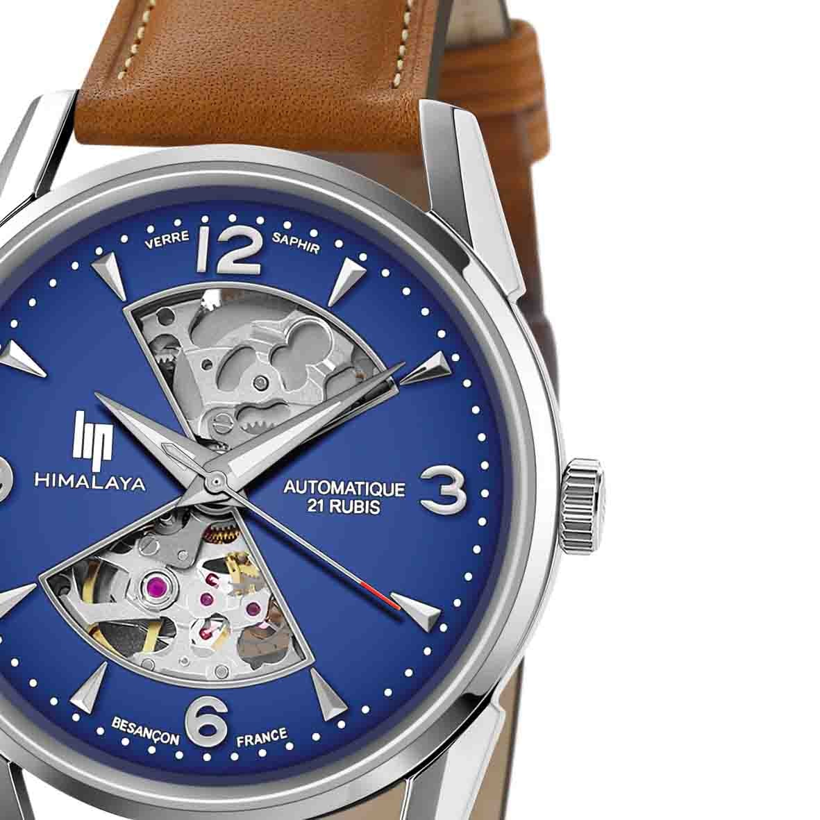 LIP Montre LIP Himalaya Sablier Homme Automatique en Cuir Marron 671575