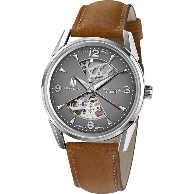 LIP Montre LIP Sablier Homme Automatique en Cuir Marron 671572