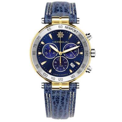 MICHEL HERBELIN Montre MICHEL HERBELIN Newport Chronographe en cuir 37654T35