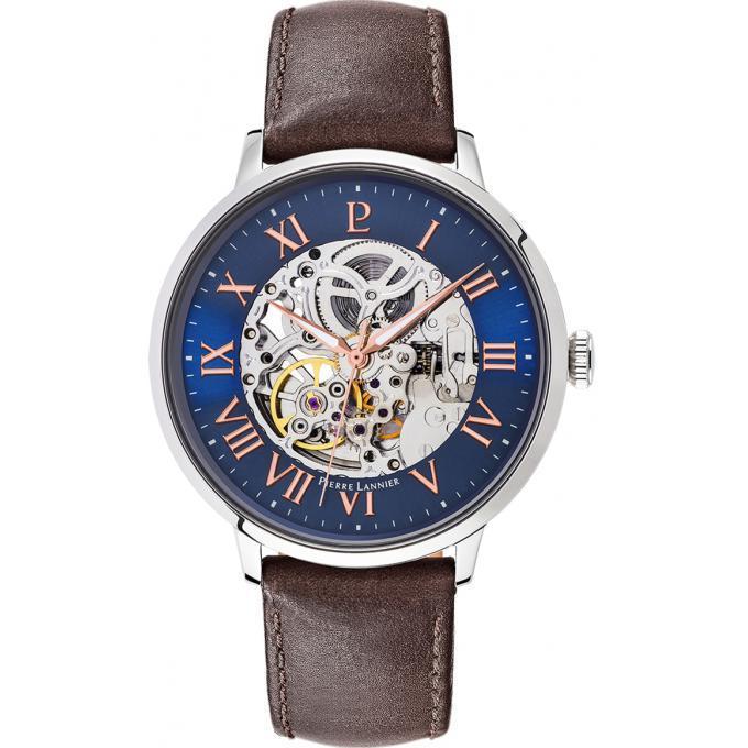 PIERRE LANNIER Montre PIERRE LANNIER Automatic Homme en Cuir Marron 322B164