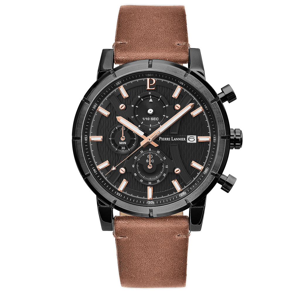 PIERRE LANNIER Montre PIERRE LANNIER Criterium Homme en Cuir 224H434