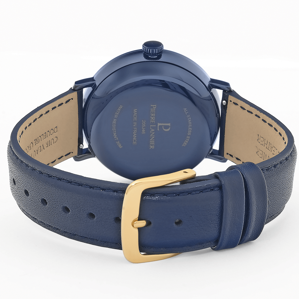 PIERRE LANNIER Montre PIERRE LANNIER Gaius Homme en Cuir Bleu 205J466