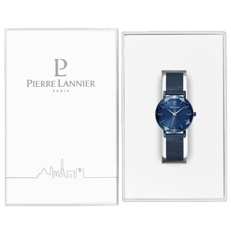 PIERRE LANNIER Montre PIERRE LANNIER Multiples Femme en Acier Milanais Bleu 010P968