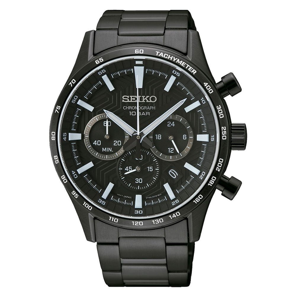 SEIKO Montre SEIKO Chronographe Homme en Acier Noir SSB415P1