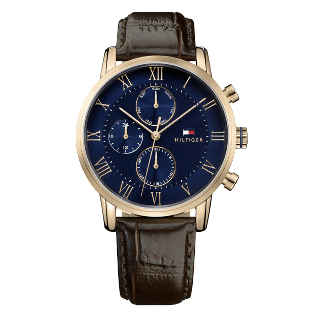 TOMMY HILFIGER Montre TOMMY HILFIGER Kane Homme en Cuir Brun 1791399